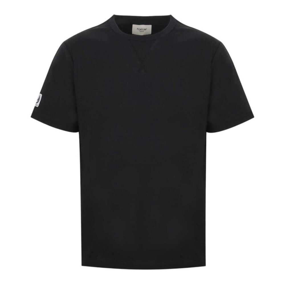 Firetrap Mens Logo Crew Neck Regular Short-Sleeved T-Shirt / Black